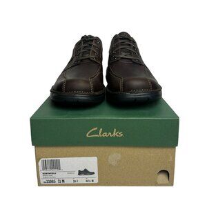 Clarks Northfield Leather Men's Oxford Dress Shoes Dark Brown - Size 11